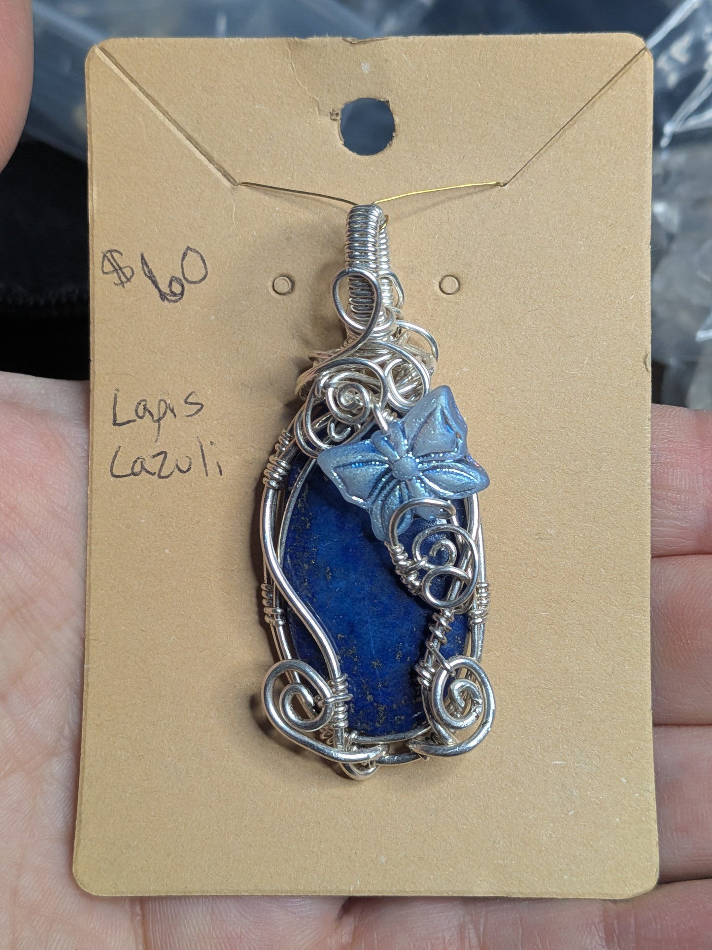 *Clearance* Lapis Lazuli Butterfly Pendant