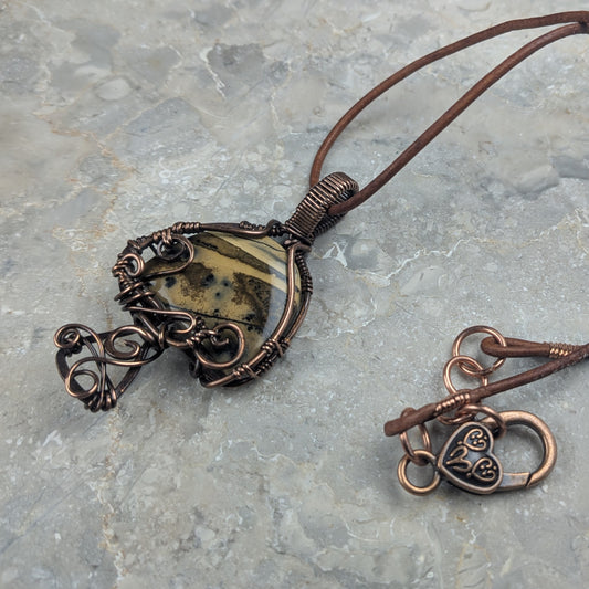 Brown Mushroom Necklace