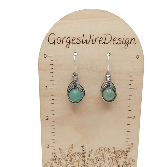 Short Silver Herringbone Dangle Drop Earrings, Fall Themed Jewelry, Witchy Boho Dangle Earrings in Silver, Sterling Silver Ear Hooks