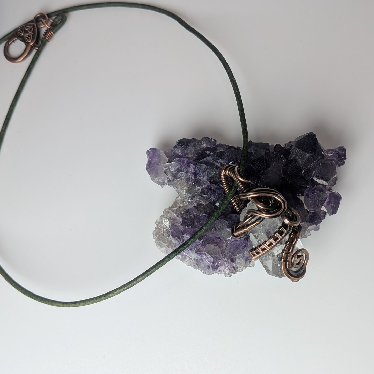 Woven Crystal Pendant Necklace