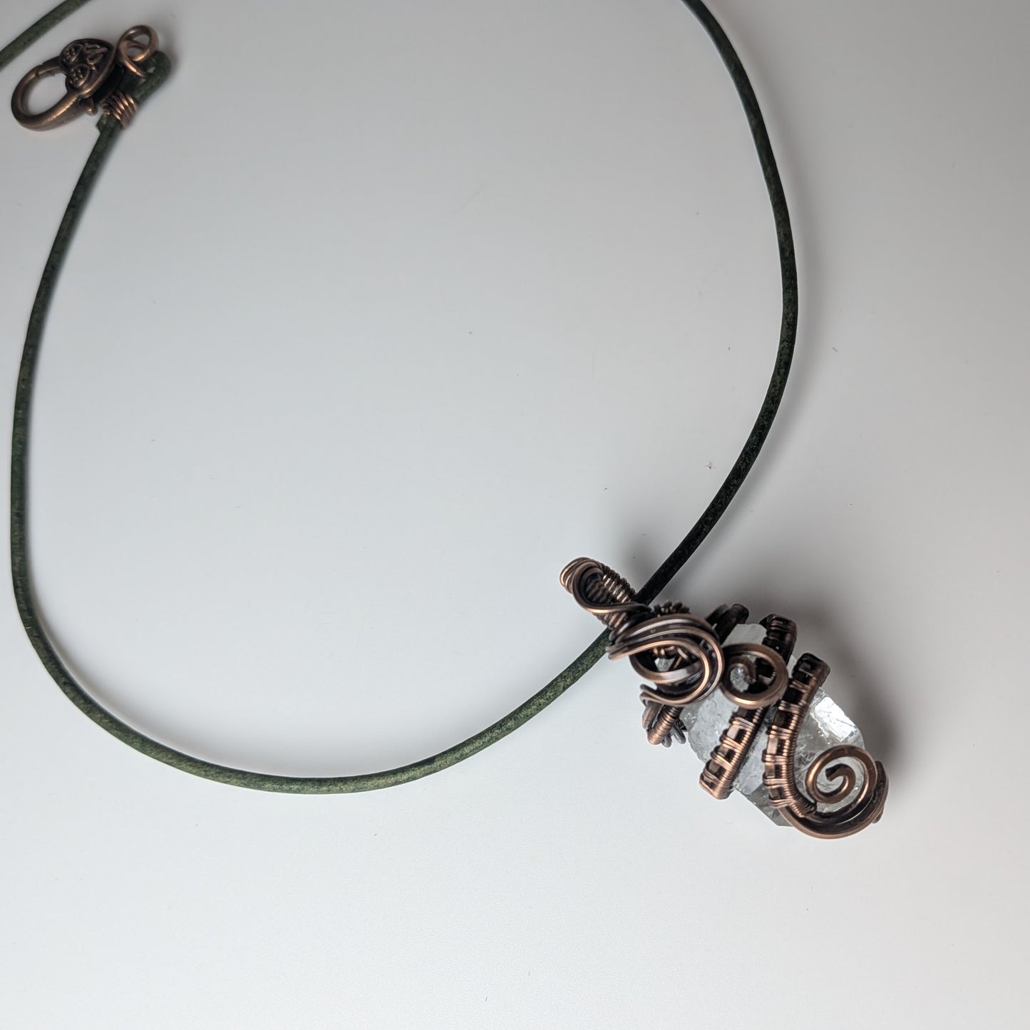 Woven Crystal Pendant Necklace