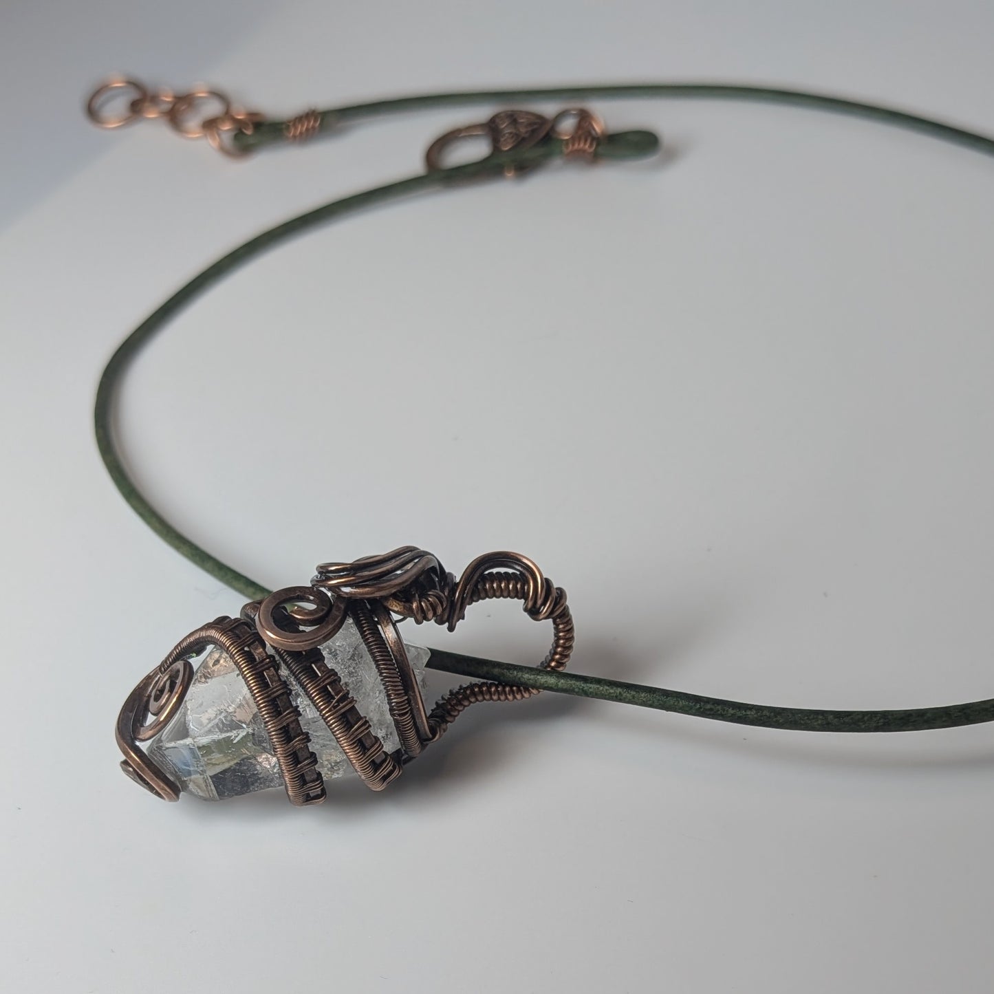 Woven Crystal Pendant Necklace