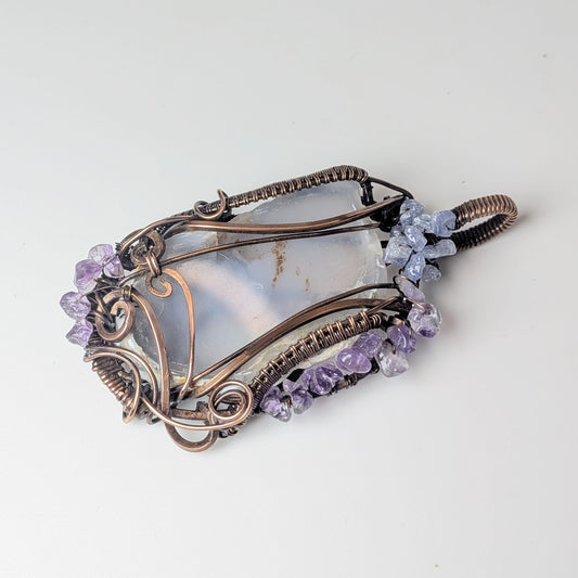 Purple Chalcedony Pendant