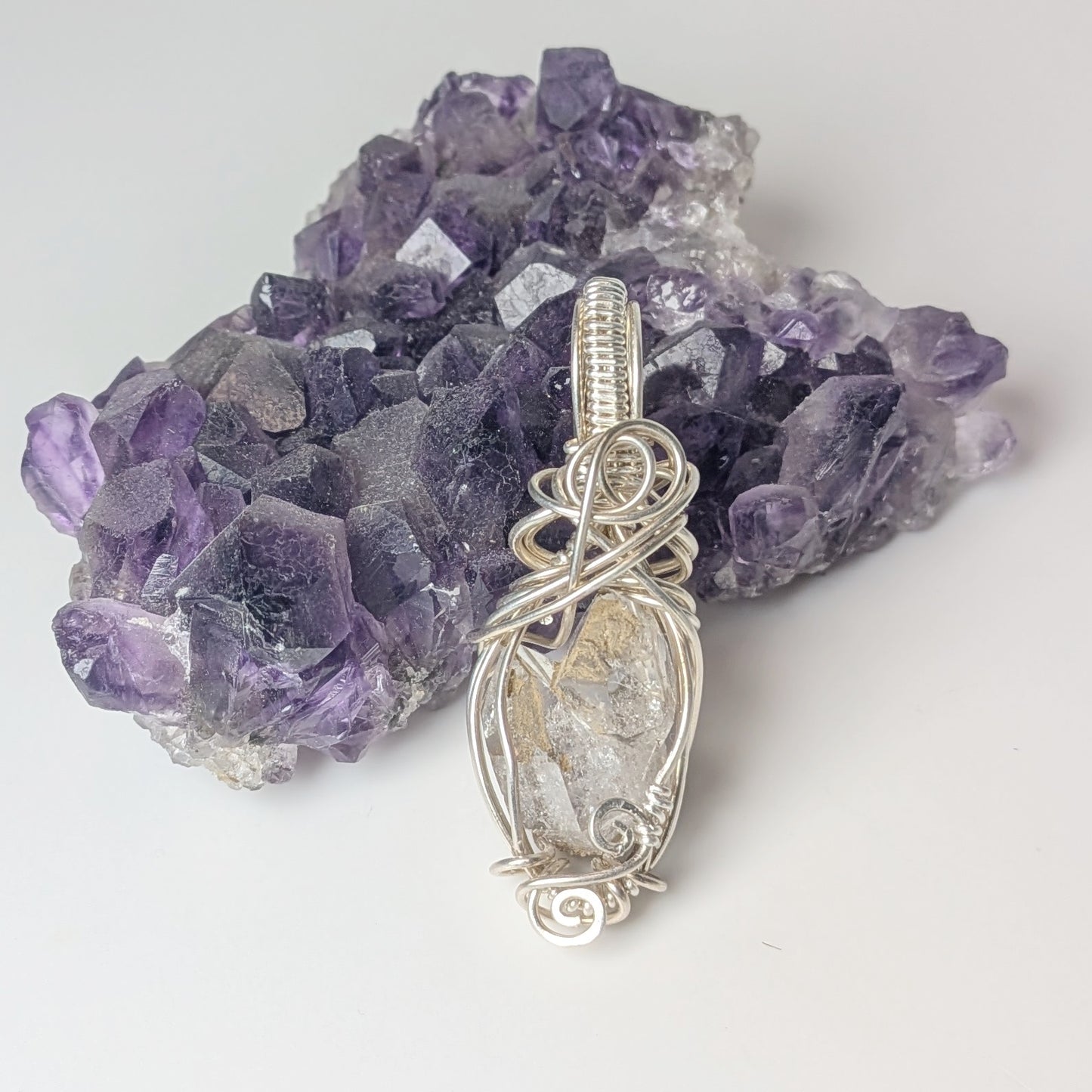 Double Terminated Herkimer Diamond Pendant