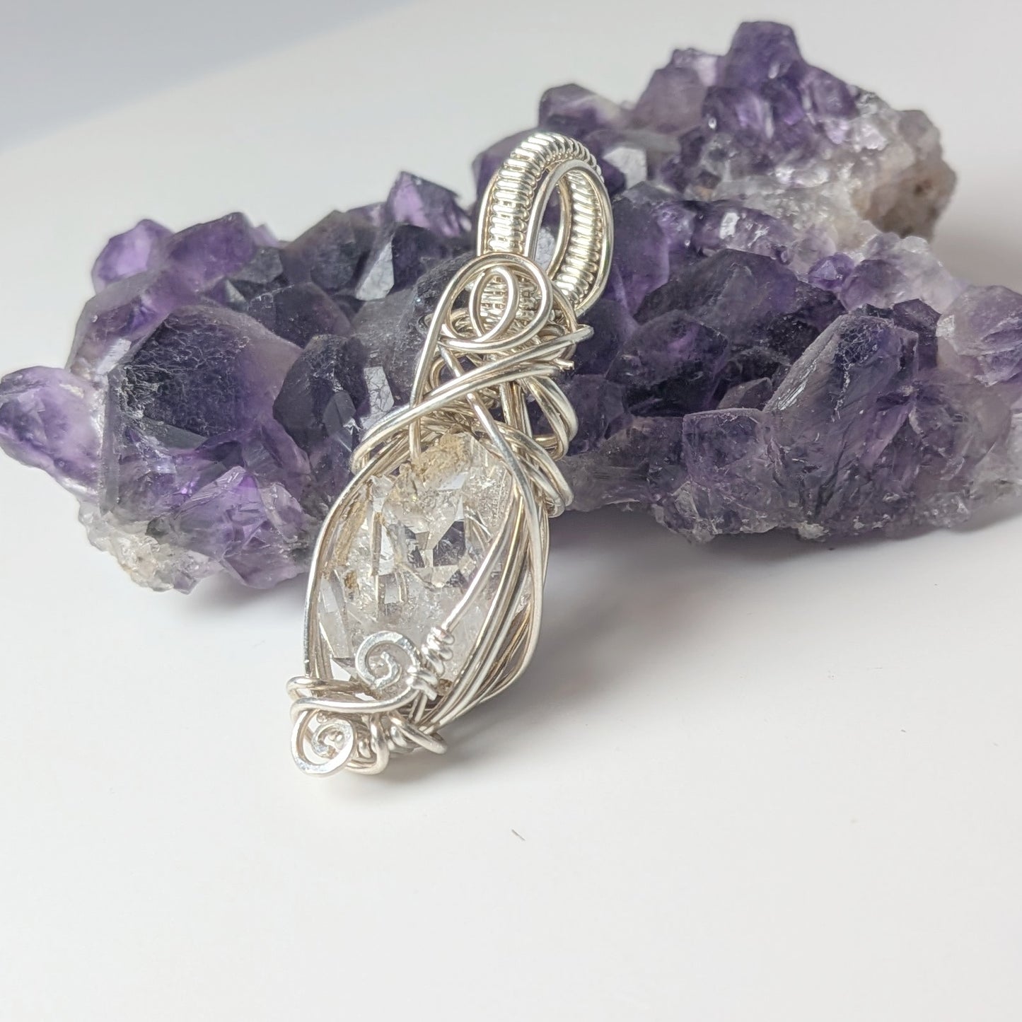 Double Terminated Herkimer Diamond Pendant