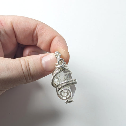 Double Terminated Crystal Pendant