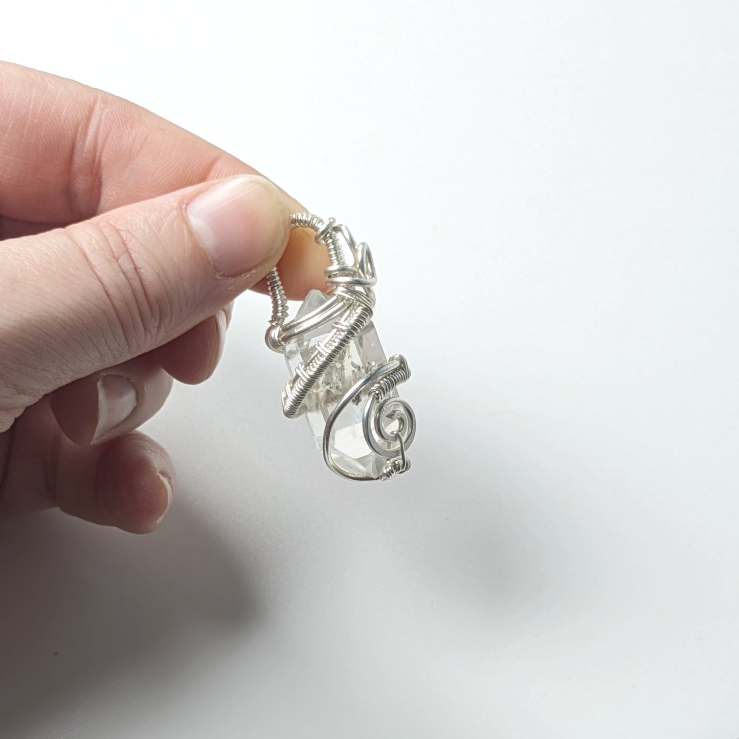 Double Terminated Crystal Pendant