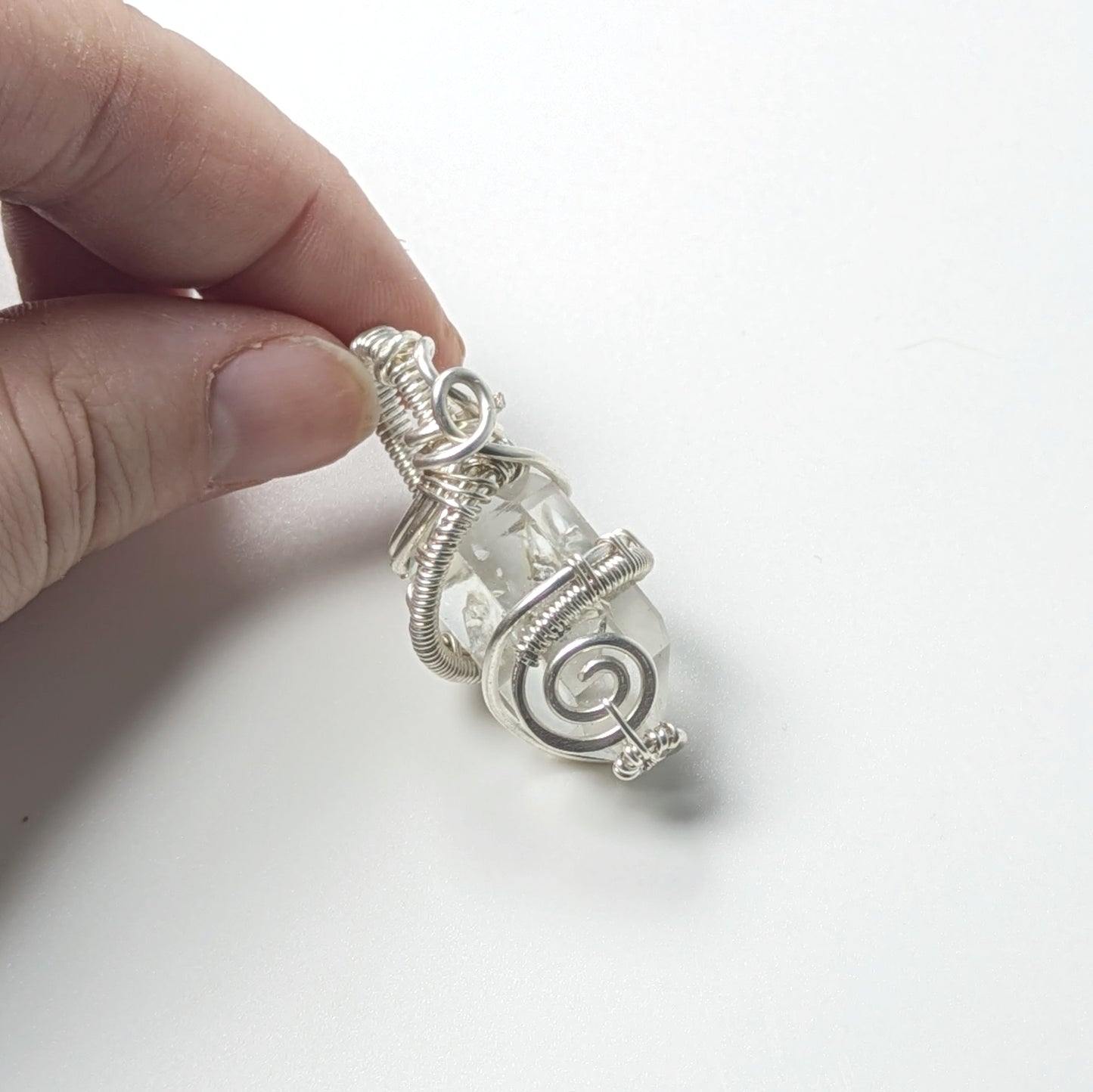 Double Terminated Crystal Pendant