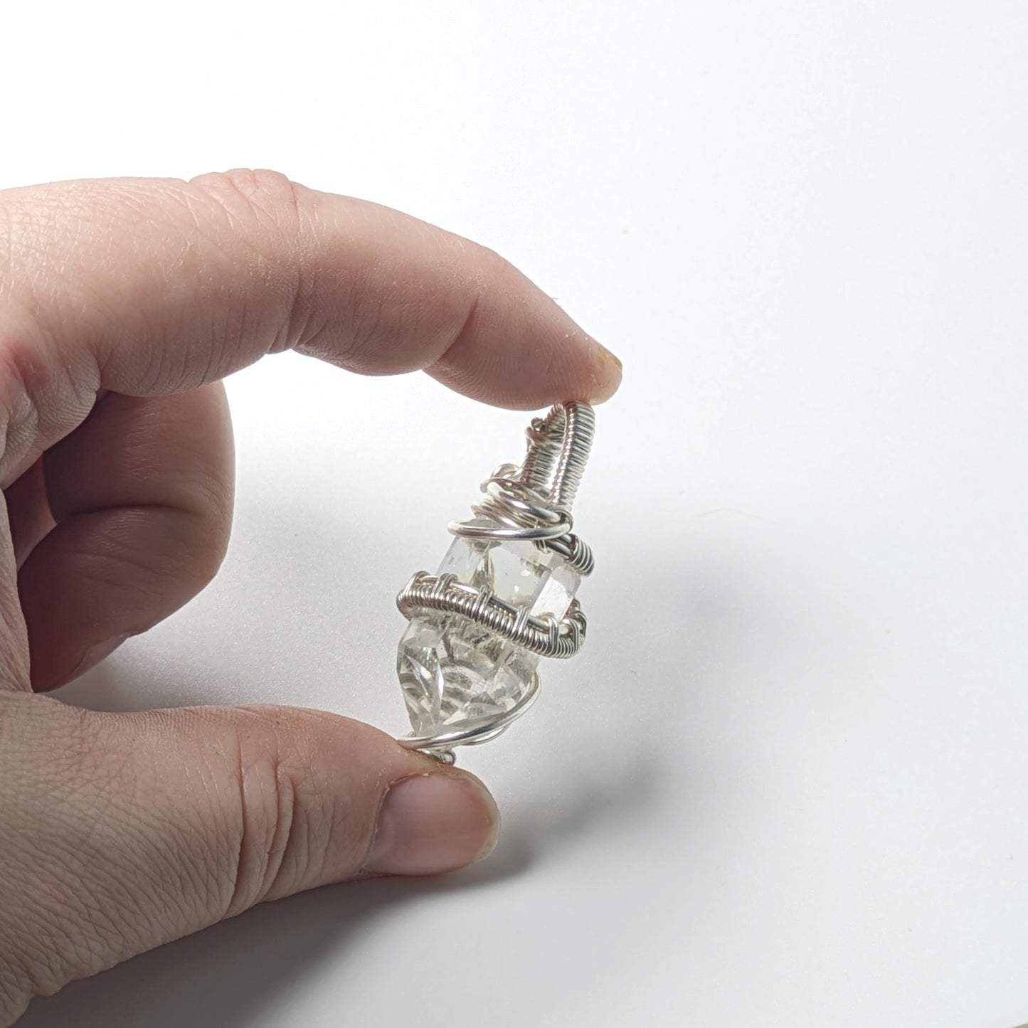 Double Terminated Crystal Pendant