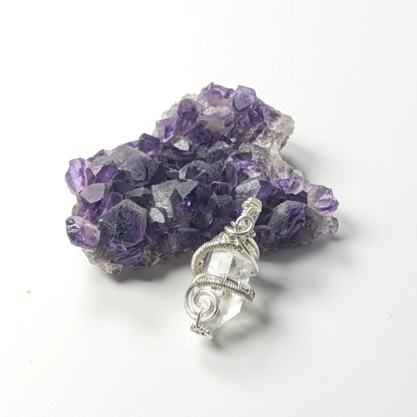 Double Terminated Crystal Pendant