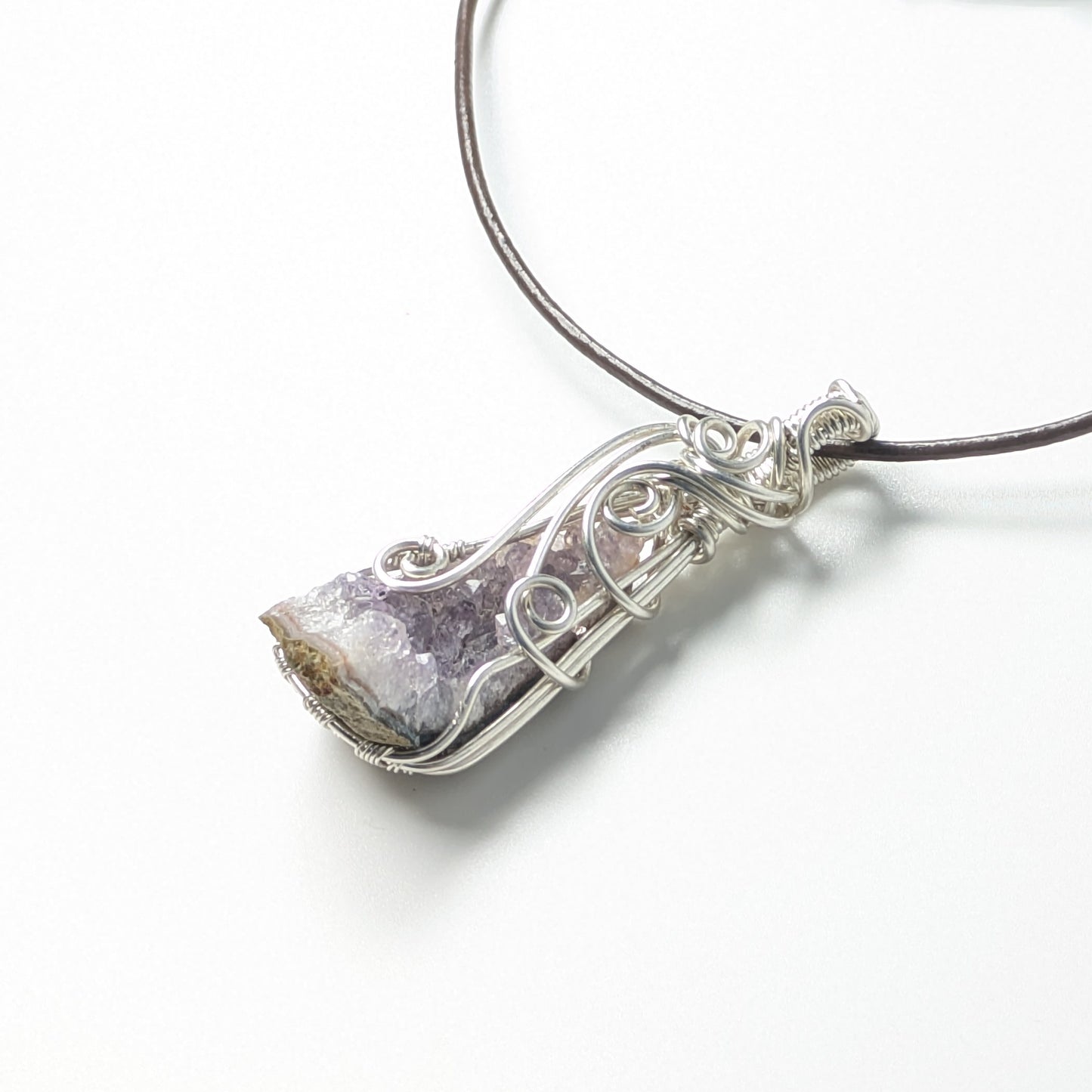 Druzy Amethyst Geode Necklace