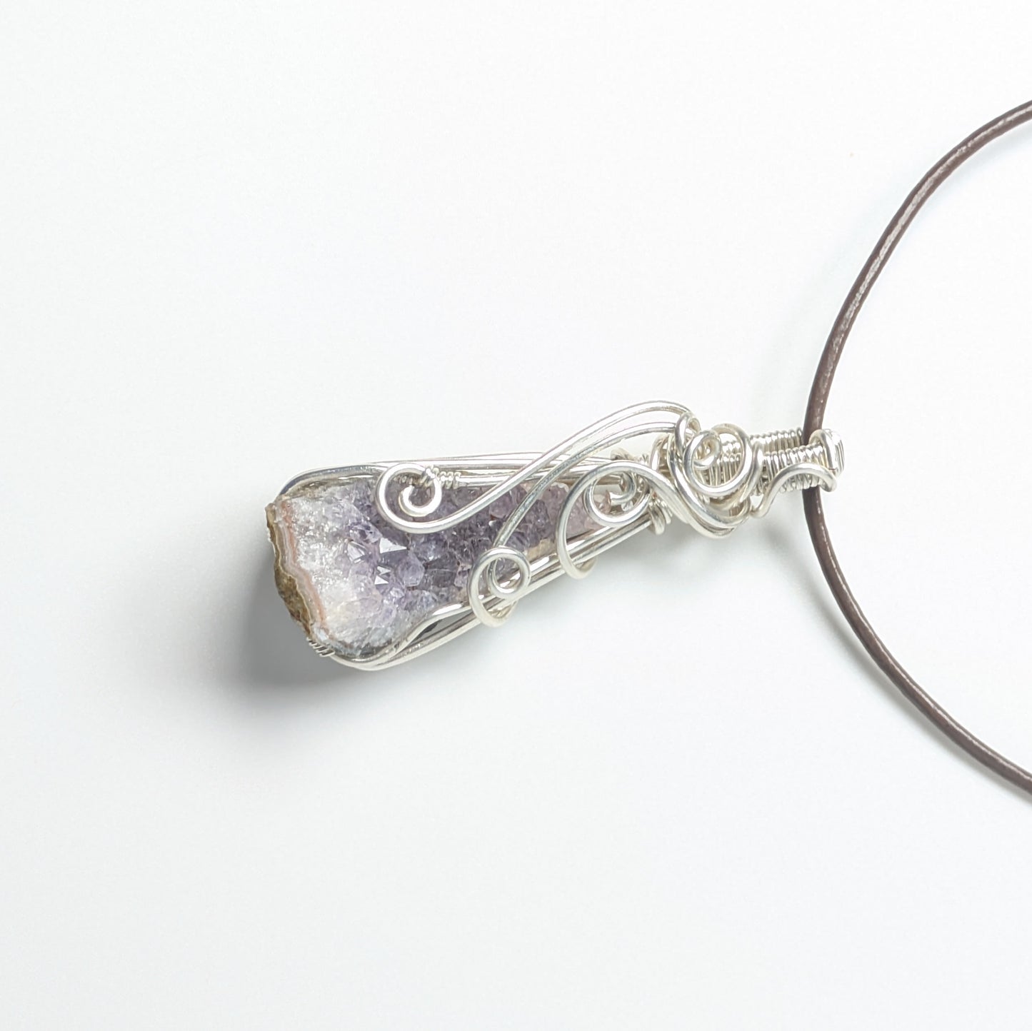 Druzy Amethyst Geode Necklace