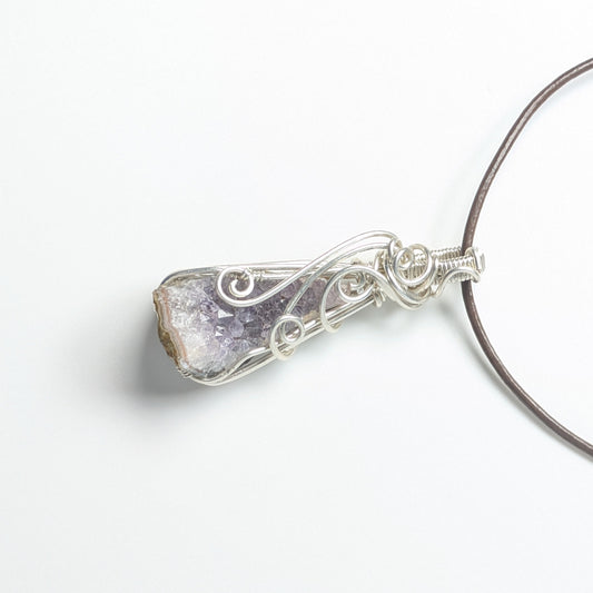 Druzy Amethyst Geode Necklace