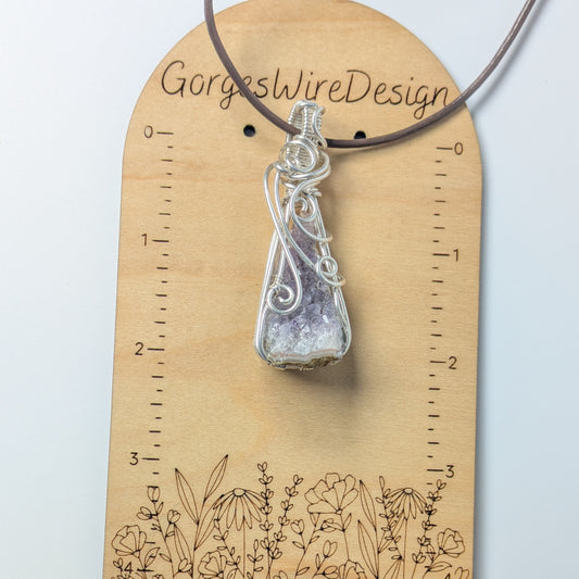 Druzy Amethyst Geode Necklace