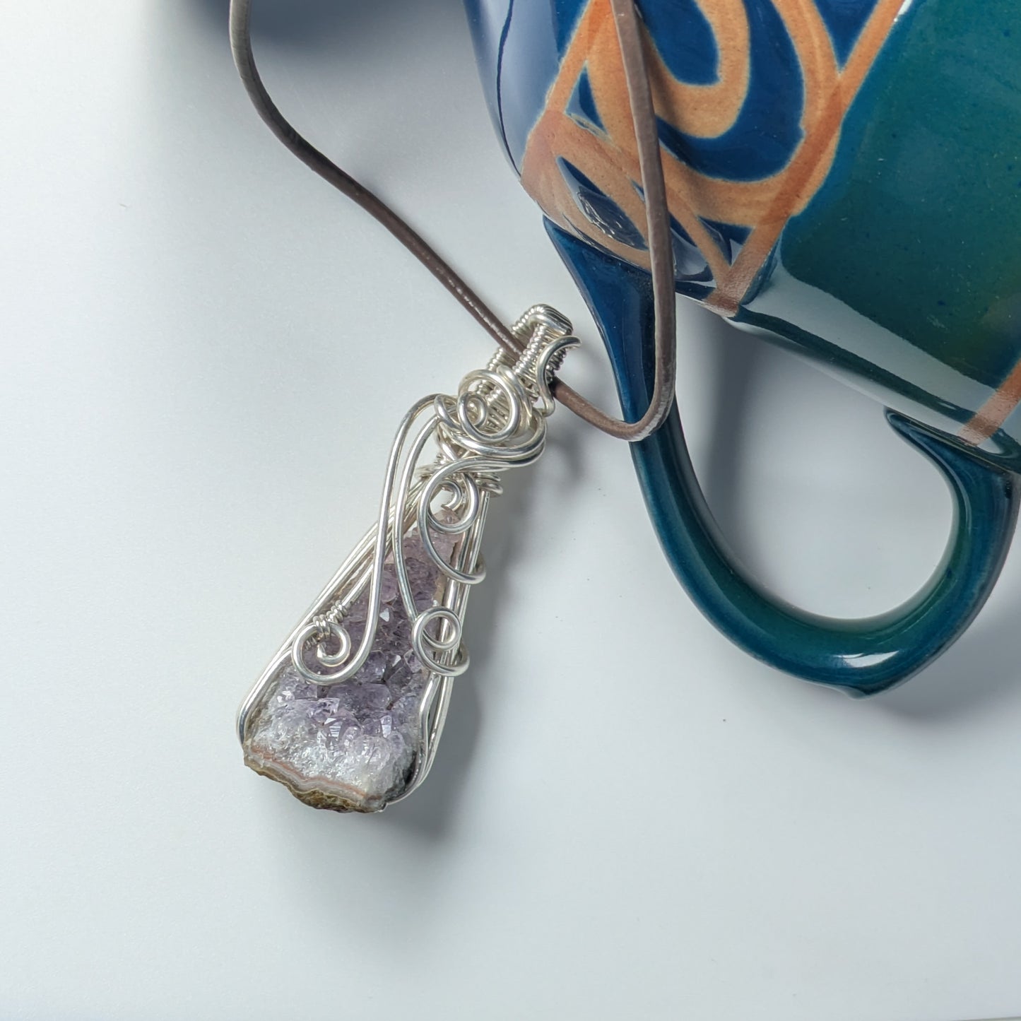 Druzy Amethyst Geode Necklace