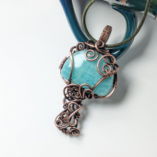 Amazonite Mushroom Necklace