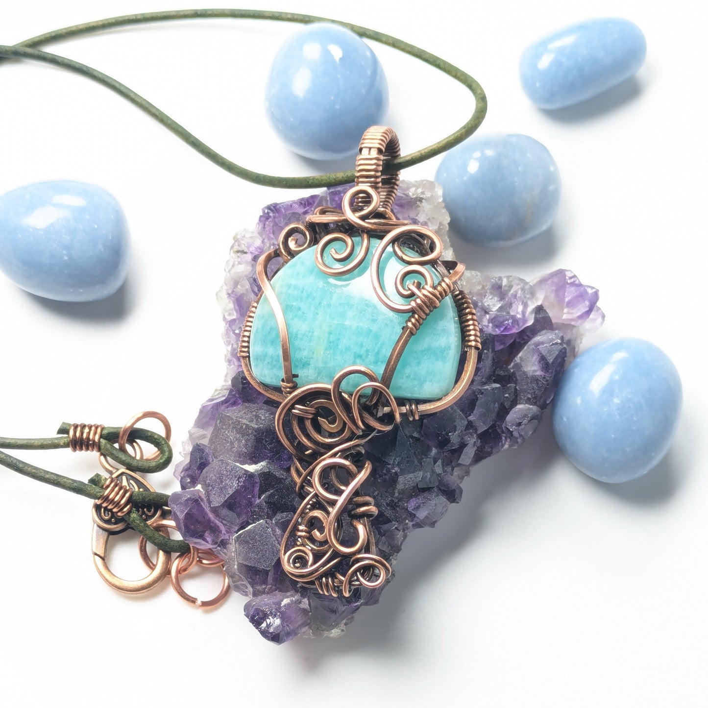 Amazonite Mushroom Necklace