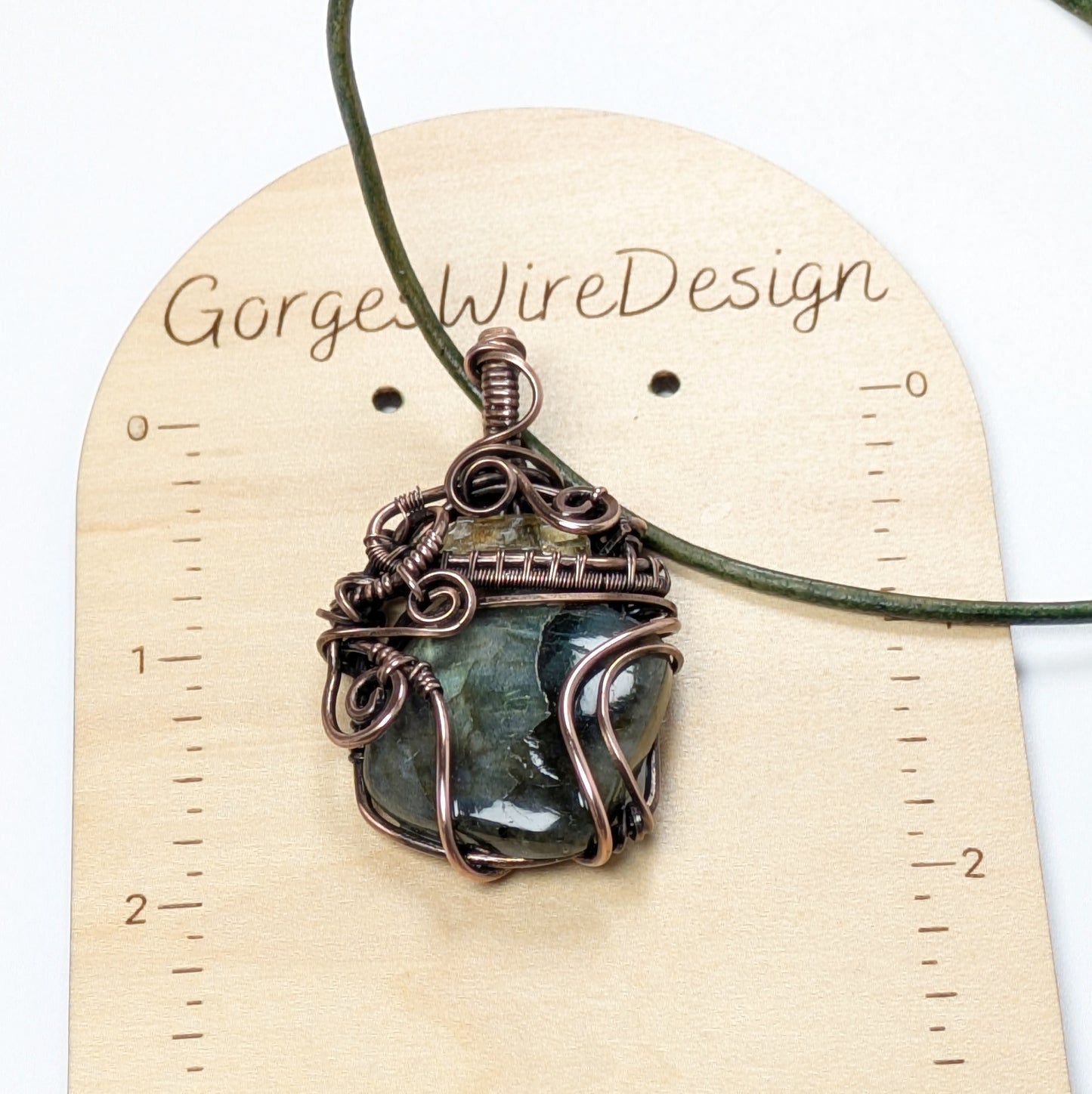 Flashy Labradorite and Golden Apatite Necklace