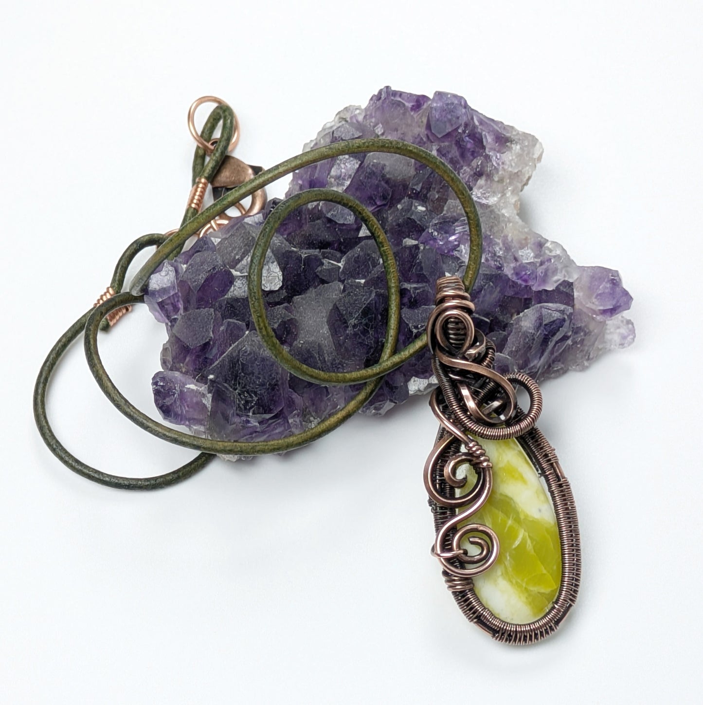 Healerite Serpentine Necklace in Copper