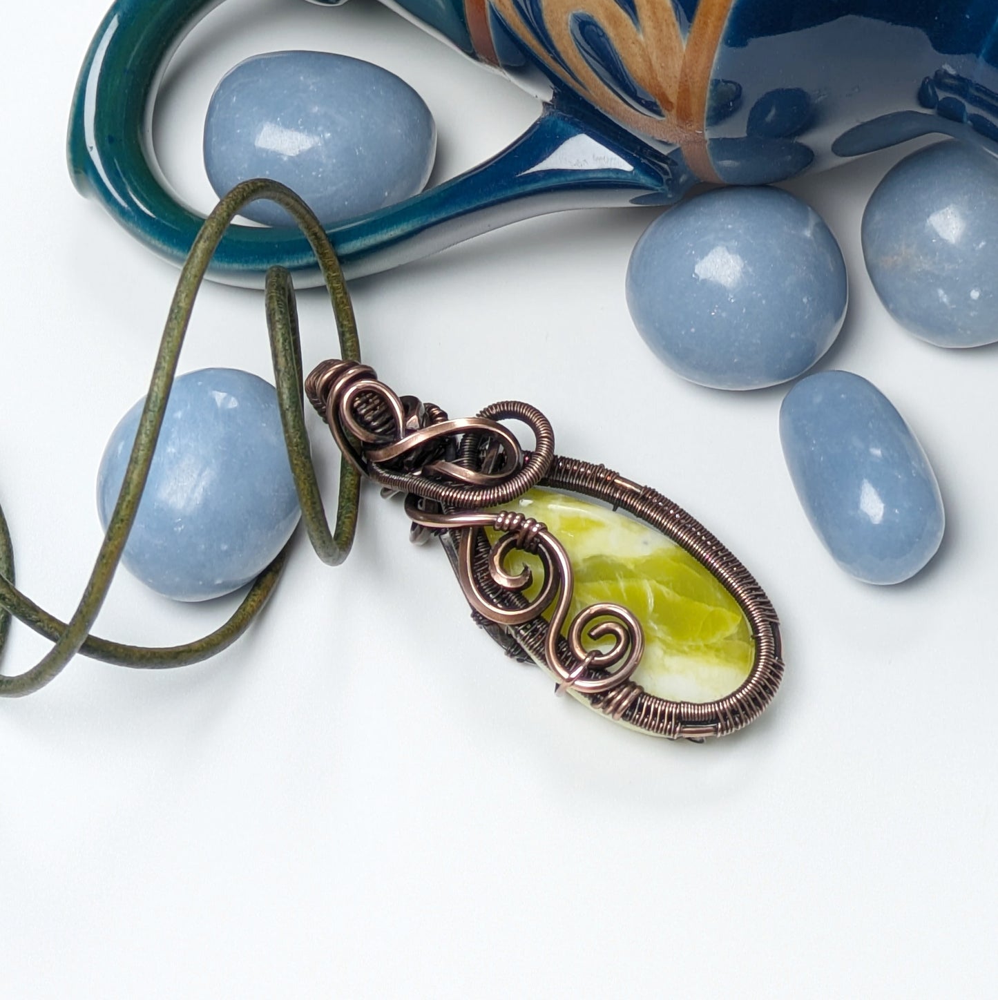 Healerite Serpentine Necklace in Copper