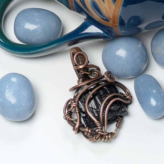 Rough Black Tourmaline Pendant