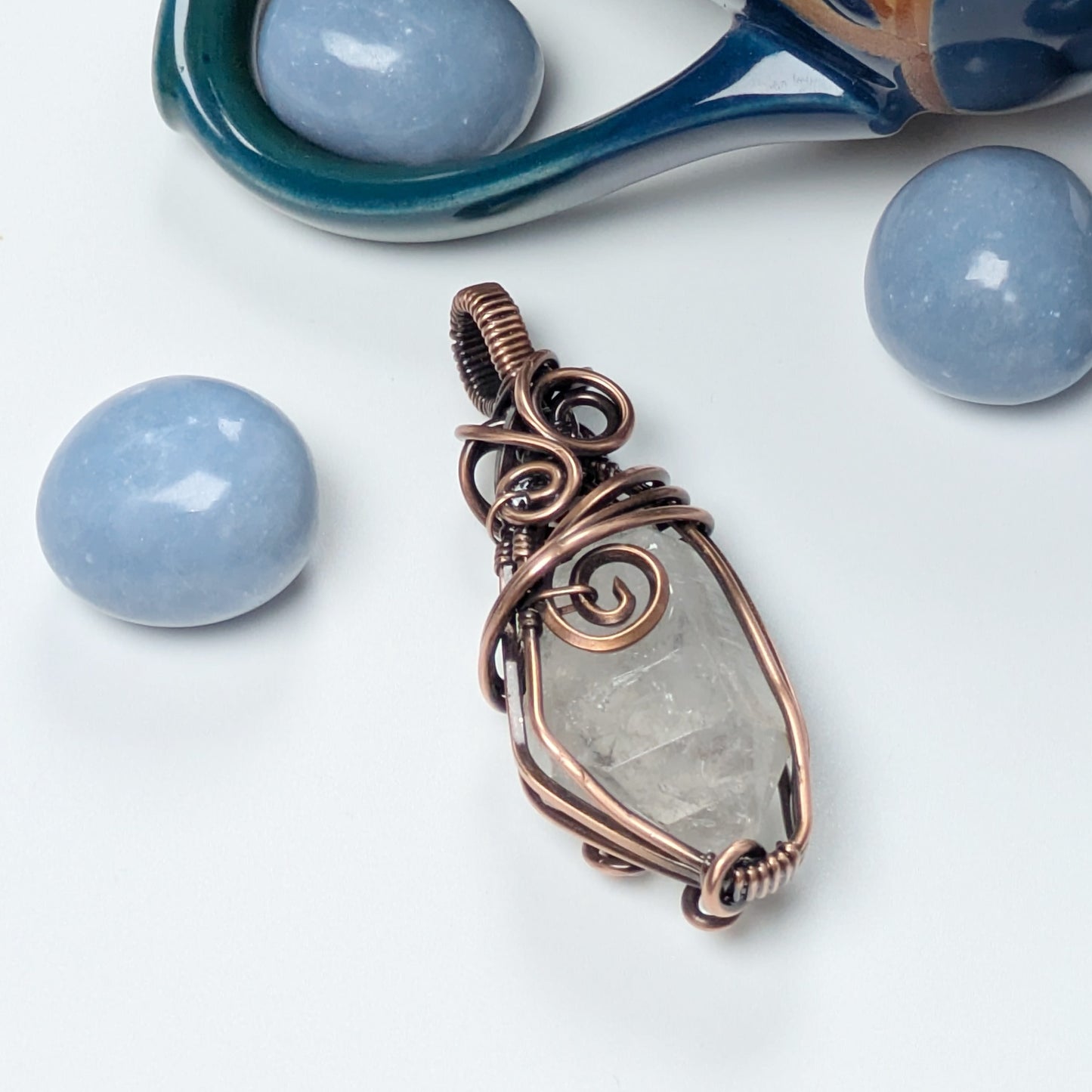 Reversible Quartz Crystal Pendant