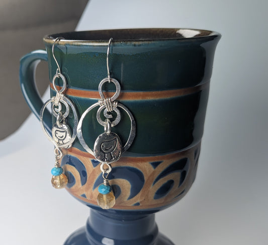 Minimalist Bird Earrings in Silver