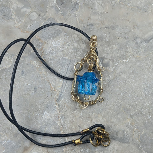 Blue Jellyfish Necklace