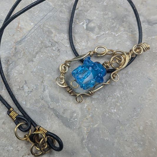 Blue Jellyfish Necklace