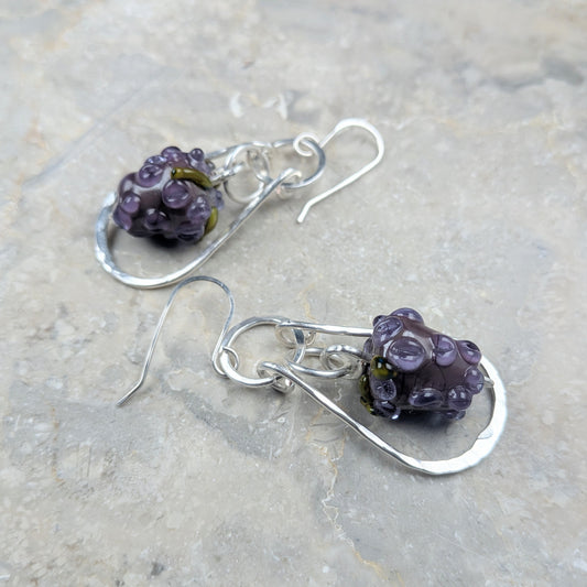 Purple Grape Earrings