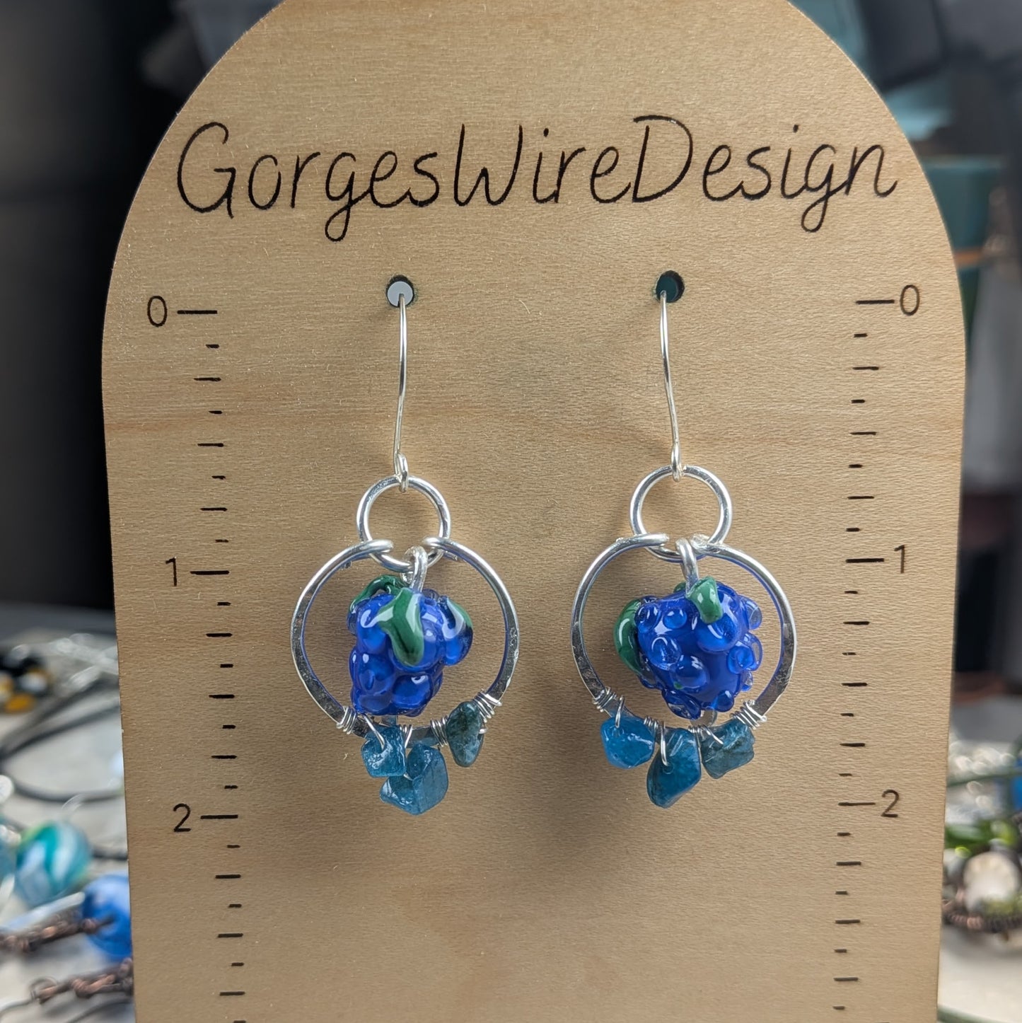 Blue Raspberry Earrings