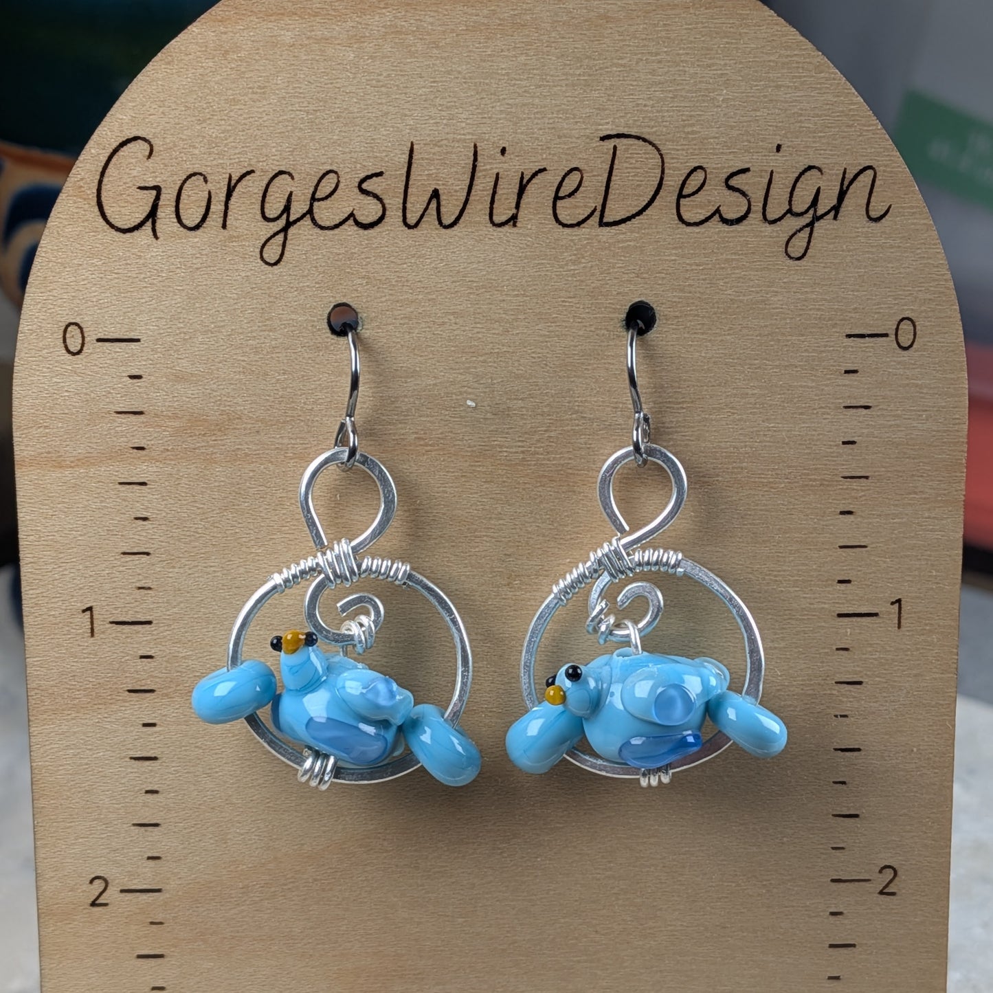 Charming Bluebird Earrings - Whimsically Perched
