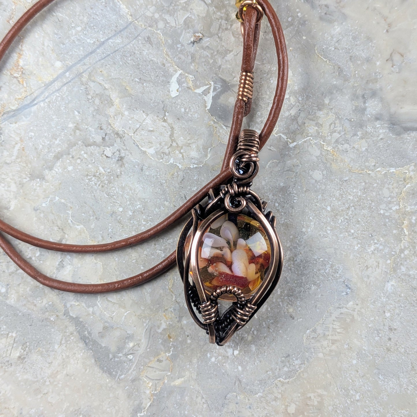 Red Boho Summer Necklace