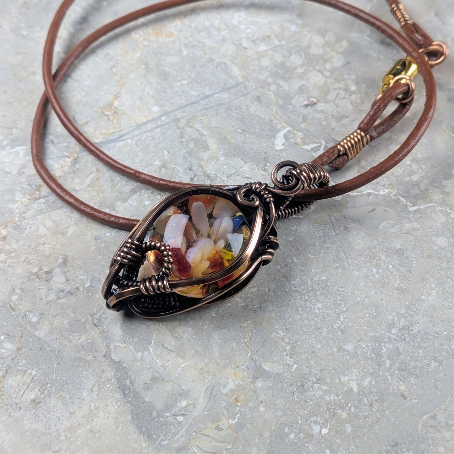 Red Boho Summer Necklace