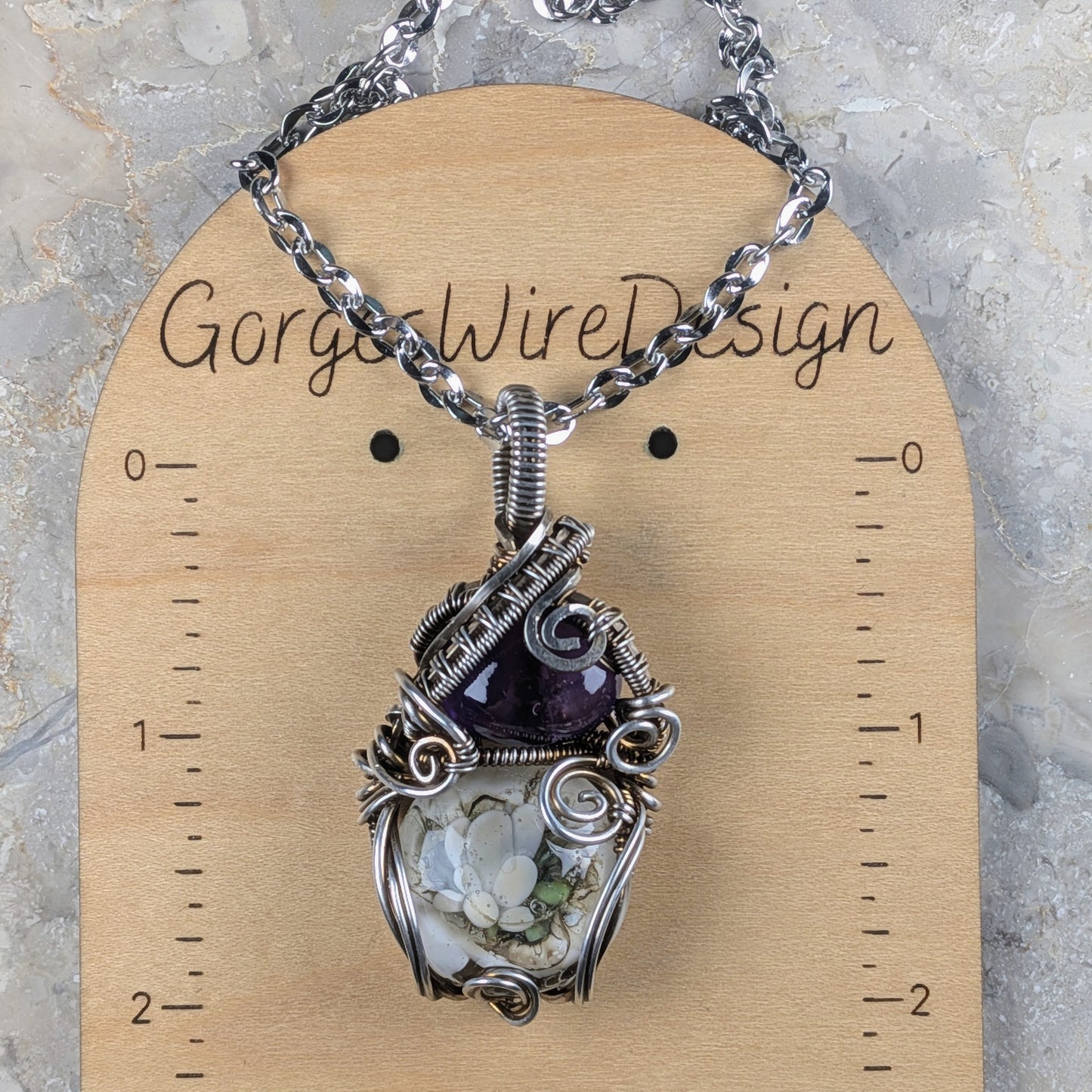 White and Purple Amethyst "Wedding" Necklace