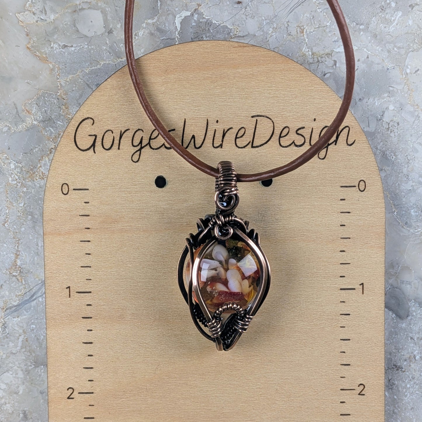 Red Boho Summer Necklace
