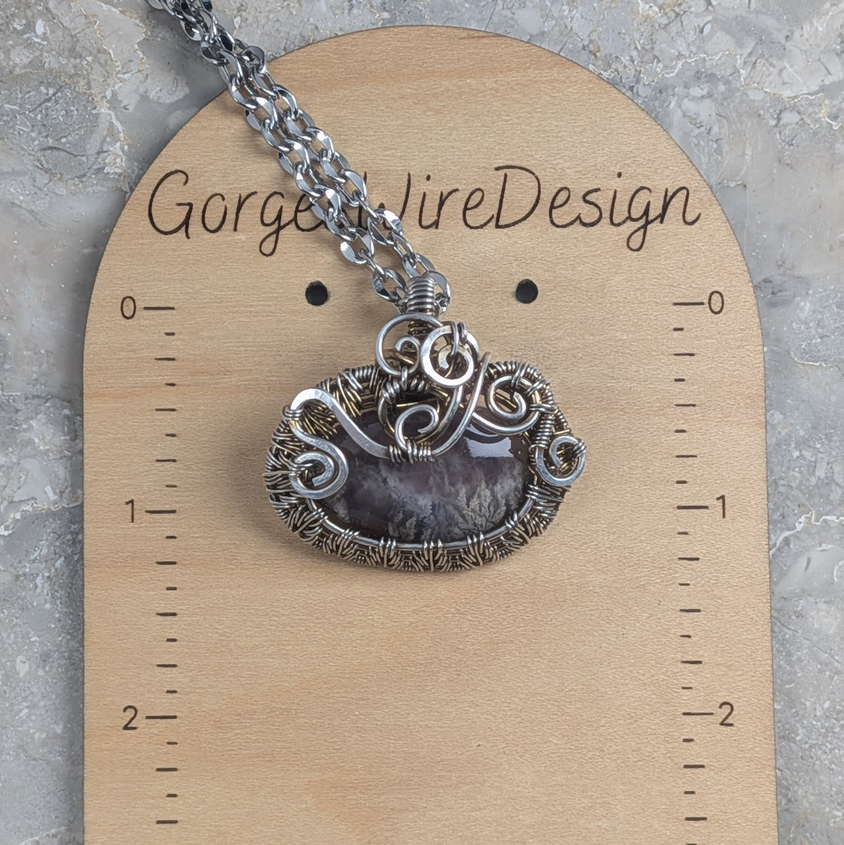 Purple Sky: Purple Moss Agate in Silver