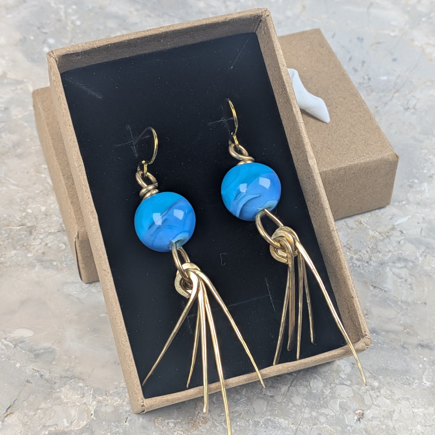 Deep Blue Wave Fringe Dangles