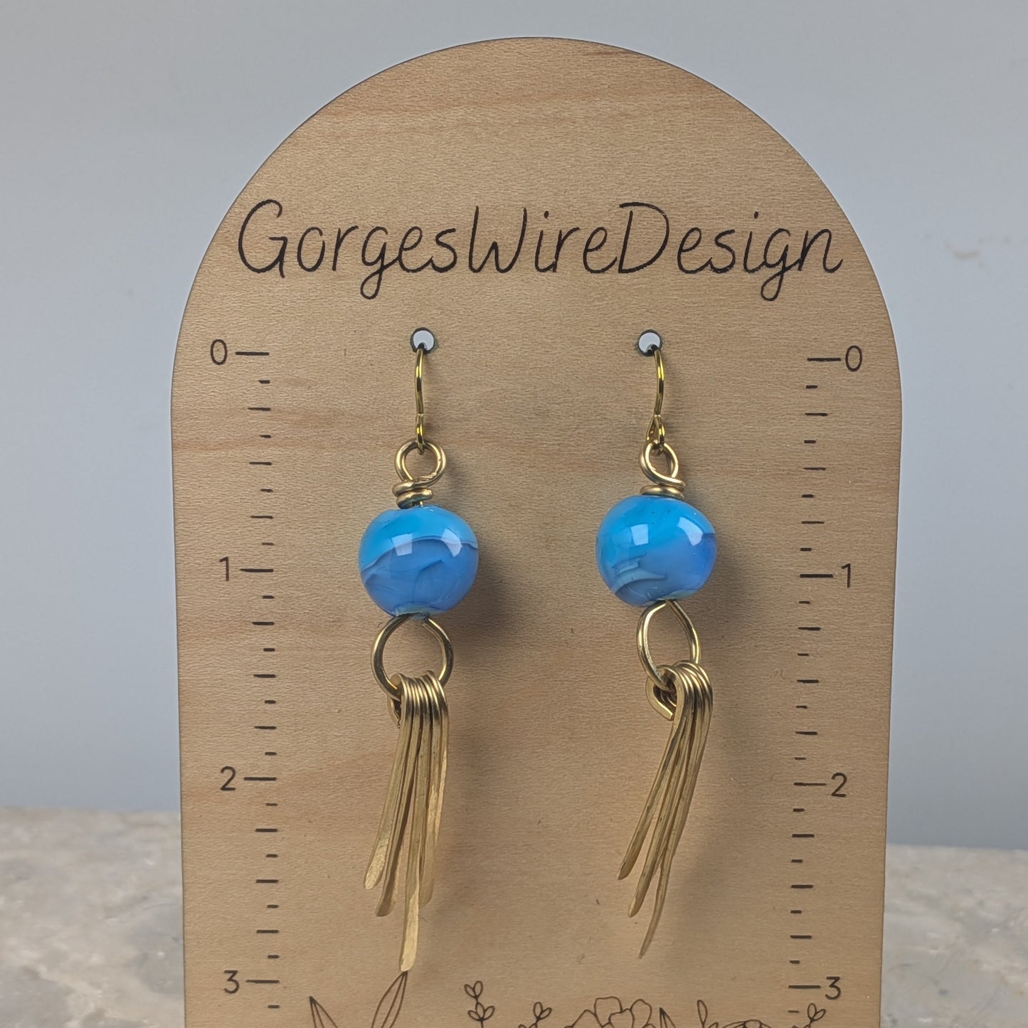 Deep Blue Wave Fringe Dangles