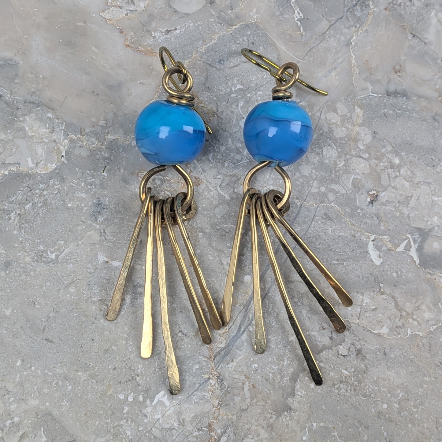 Deep Blue Wave Fringe Dangles