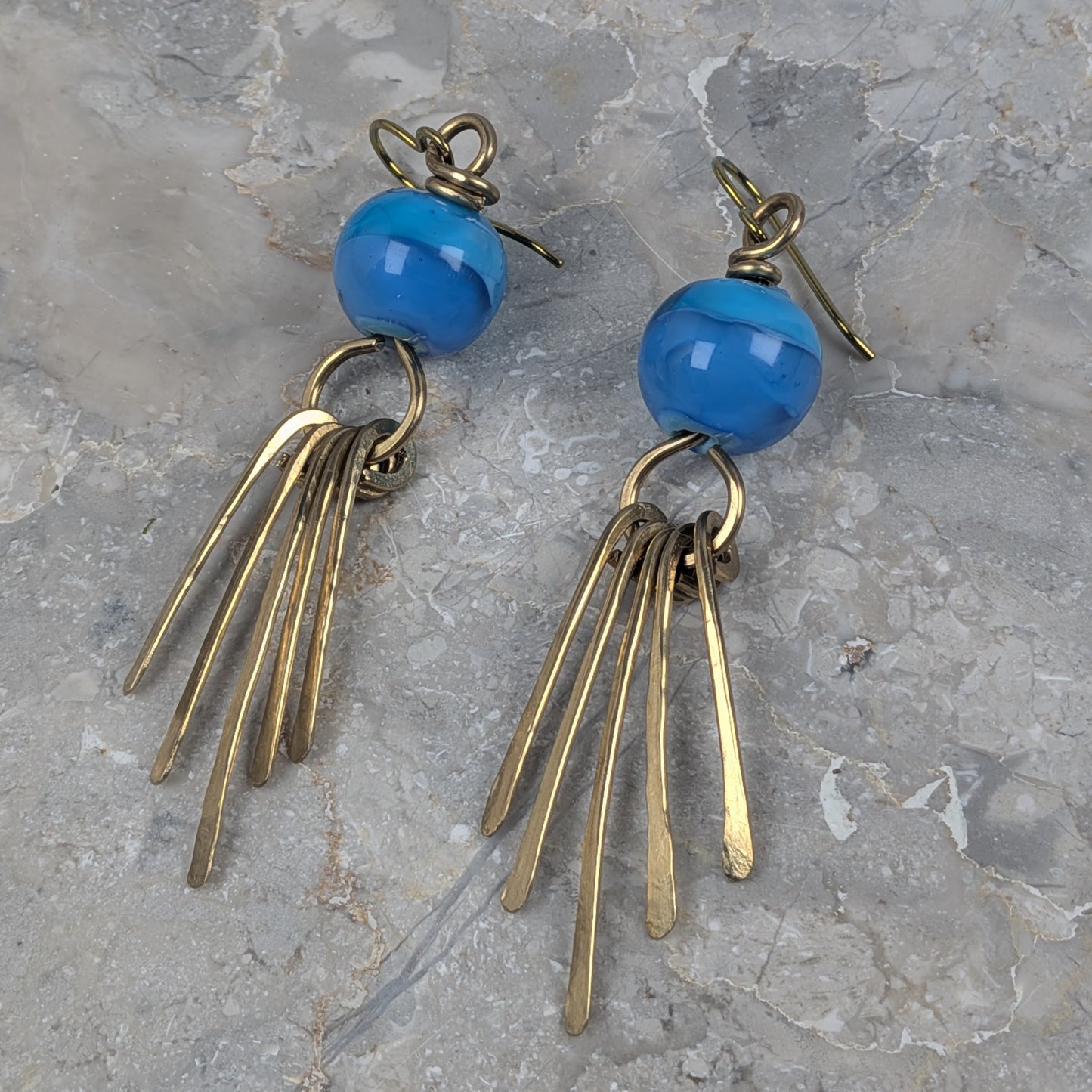 Deep Blue Wave Fringe Dangles
